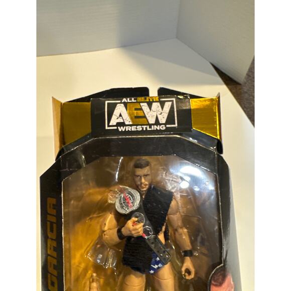 AEW Unrivaled DANIEL GARCIA Wrestling Figure Series 15 #148 ROH Title Belt MOC - Picture 8 of 8